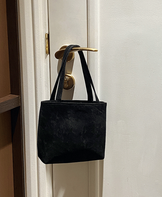 [당배/무배] 쁘띠 스웨이드 미니 백 2c - 포인트 데일리 가방 BAG 그린 블랙